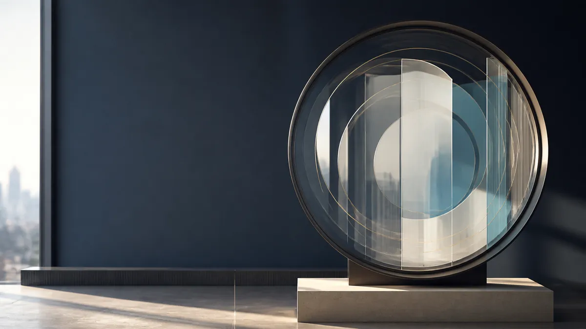 Abstract search visibility layers comparing SEO and online reputation management