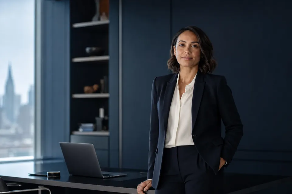 Reputation strategy consultant in a modern New York office